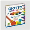Giotto Confezione Pennarelli Punta Fine Giotto Turbo Color, 24 colori