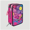Giotto Astuccio 3 Zip Young Street Love Giotto, colore rosa