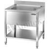 Lavello E Lavapentole Senza Sgocciolatoio In Acciaio Inox 60x70x95h 1 Vasca