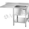 Lavello A Sbalzo In Acciaio Inox 1 Vasca 120x70x95h Vasca A Sinistra