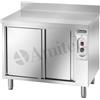 Tavolo Armadiato Riscaldante Per Stoviglie Con Alzatina In Acciaio Inox - Prof. Cm 70 100x70x95h