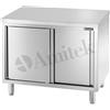 Tavolo Armadiato In Acciaio Inox - Prof. 70 Cm 80x70x85h