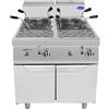 Cuocipasta A Gas Doppia Vasca 24+24 Litri Su Vano - Serie 70 - Dim. Cm. L80xp70xh108,5 - 2 X 10 Kw