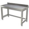 Tavolo In Acciaio Inox Senza Ripiano Con Alzatina - Prof. Cm 70 170x70x85h Aisi 430