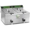 Friggitrice Elettrica Da Banco Doppia Cr 10+10 Litri