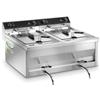 Friggitrice Elettrica Da Banco Doppia Cr 12+12 Litri