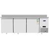 Tavolo Frigo Refrigerato Positivo Ventilato Pasticceria (60x40) 3 Porte Con Alzatina - Tn - Temp. -2°c/+8°c Dim. Cm 201x80x84h