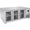 Tavolo Frigo Refrigerato Positivo Ventilato 3 Porte Vetro Gn1/1 - Tn - Temp. 0°c/+8°c Dim. Cm 179,5x70x85h