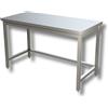 Tavolo In Acciaio Inox Su Gambe Senza Ripiano - Prof. Cm 70 170x70x85h Misto