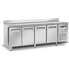 Tavolo Frigo Refrigerato Positivo 4 Porte Con Alzatina Gn1/1 - Tn - Temp. -2°c/+8°c Dim. Cm 225x70x95h