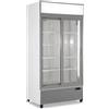 Vetrina Verticale Frigo Bibite Positiva Ventilata 2 Porte Scorrevoli - Cl 801 V2gc Sl - Colore Bianco / Nero - Tn 607 Litri - Temp. 0°c/+10°c - Dim. Cm. L94xp61,5xh198,3 Nero