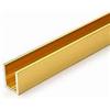 ARCANSAS S.R.L. Profili alluminio canalino a U oro mm 10x20x1 mt. 2