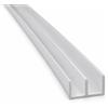 ARCANSAS Profili alluminio canalino doppia U satinato argento mm10x20x1 mt2