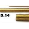 ARCANSAS S.R.L. Barre filettate D 14 mm in ottone da mt 1