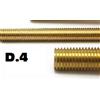 ARCANSAS S.R.L. Barre filettate d.4 mm in ottone da mt 1