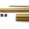 ARCANSAS S.R.L. Barre filettate D.6 mm in ottone da mt 1