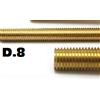 ARCANSAS S.R.L. Barre filettate D.8 in ottone da mt 1