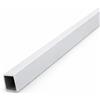 ARCANSAS S.R.L. Profili in alluminio anodizzato argento tubo quadro mm 10x10x1 - da mt.1