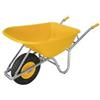 VIGOR Carriole vigor vasca plastica 100lt gialla ruota pneumatica