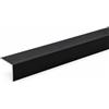 ARCANSAS S.R.L. Profili in alluminio verniciato nero angolare a L mm 10x10x1 - da mt. 1
