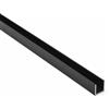 ARCANSAS S.R.L. Profili in alluminio verniciato nero canalino ad U mm 10x10x1 da mt. 1