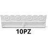 MASTRO GABRIELE S.A.S. pz 10 Cordolo ondina per aiuole in cemento grigio cm 97x h 32