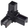 ARCANSAS S.R.L. Innesto per tubo quadro mm 20x20 nero 3 vie