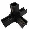 ARCANSAS S.R.L. Innesto per tubo quadro mm 20x20 nero 4 vie