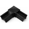 ARCANSAS S.R.L. Innesto per tubo quadro mm 20x20 nero a L