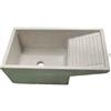 MASTRO GABRIELE Lavatoio vasca pilozzo uso lavanderia in cemento grigio misure cm 69x39x23h