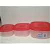 marca SET 3 PEZZI - CONTENITORI QUADRATO IN PLASTICA P/ALIMENTI - LT.2.5/1.5/0,95