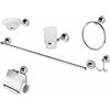 FERIDRAS ARREDOBAGNO Set 6 accessori bagno cromo/vetro feridras