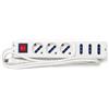 POLIPLAST Multipresa 2schuko+3 uscite bpasso c/interruttore