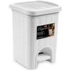 STEFANPLAST Pattumiera bagno elegance - bianca - cm.20.5x20.5x28h - lt.6