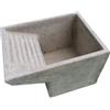 MASTRO GABRIELE Vasca con lavatoio-pilozzo uso lavanderia in cemento grigio cm 45X35X30 H