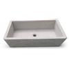 MASTRO GABRIELE Vasca lavello in cemento grigio interno/esterno misure cm 80x44x18h