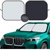 kinder Fluff Certificato Parasole Auto Parabrezza con 99,87% UV Sole Protezzione-210T Riflettenti Tende per parasole auto parabrezza interno -60x73cm Interni Accessori Auto Tendine Parasole Auto 2x(S)