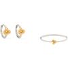 Kate Spade New York Orencchini e braccialetto a doppio nodo, argento e oro