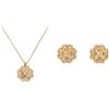 Kate Spade New York Collana e orencchini a lobo Heritage Bloom, trasparente/oro