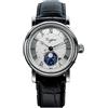 Seestern Sugess SU2108SZ Fase Lunare Meccanico Acciaio Pelle Nero Bianco Zaffiro Orologio Uomo