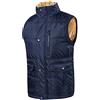 AnyuA Uomo Imbottito Giacca di Piumino Cappotto Senza Maniche Giubbini Gilet di Mezza età Blu 5XL