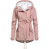 Generico Giacca Donna Parka Impermeabile con Cappuccio Cappotto Invernale Caldo Cappotto Imbottita in Pelliccia Piumino Donna 100 Grammi Mezza Stagione Giubbotto Trapuntato Sherpa Foderato Casual Outdoor