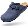 GONKOS®, Pantofole in Feltro di Lana, Soletta Anatomica in Sughero Naturale e Pelle Scamosciata, Zoccoli di Feltro, Pantofole Uomo e Donna,Pantofole Confortevoli di qualità,Made in Spain,Antracite 42
