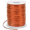 LEREATI Filo Nylon per Braccialetti 1.5mm x 100m Cordoncino Natalizio Cordone di Raso, Cordino per Borse Uncinetto, la Creazione di Gioielli, Fai da Te, Collane, Perline (Arancione)
