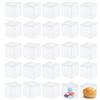 Ehuihuan 25 Scatole Trasparenti per Bomboniere, 5x5x5 cm, Portaconfetti, Scatoline Bomboniere, Faltabili, per Dolci, Cioccolatini, Matrimoni e Compleanni