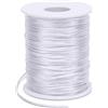 LEREATI Filo Nylon per Braccialetti 1.5mm x 100m Cordoncino Natalizio Cordone di Raso, Cordino per Borse Uncinetto, la Creazione di Gioielli, Fai da Te, Collane, Perline (Bianco)