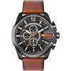 Diesel Orologio Analogico Uomo con Cinturino in Pelle DZ4343
