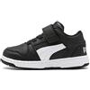 PUMA Pm Rebound Layup Lo SL V Inf, Scarpe da ginnastica, Unisex - Bimbi 0-24, Puma Black/Puma White/High Rise, 20 EU