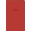 Idena 11149 - Agenda tascabile 2025 in formato 8,7 x 15,3 cm, 1 mese su 2 pagine, agenda con copertina flessibile in rosso e libretto di indirizzi