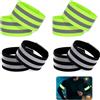 TENTHPEO 8 Pezzi Bande Catarifrangenti Running, Bracciale Riflettente, Alta visibilità Fasce Riflettenti, Cinghie Riflettenti per Ciclismo Corsa Jogging Passeggiate Ciclismo Escursionismo